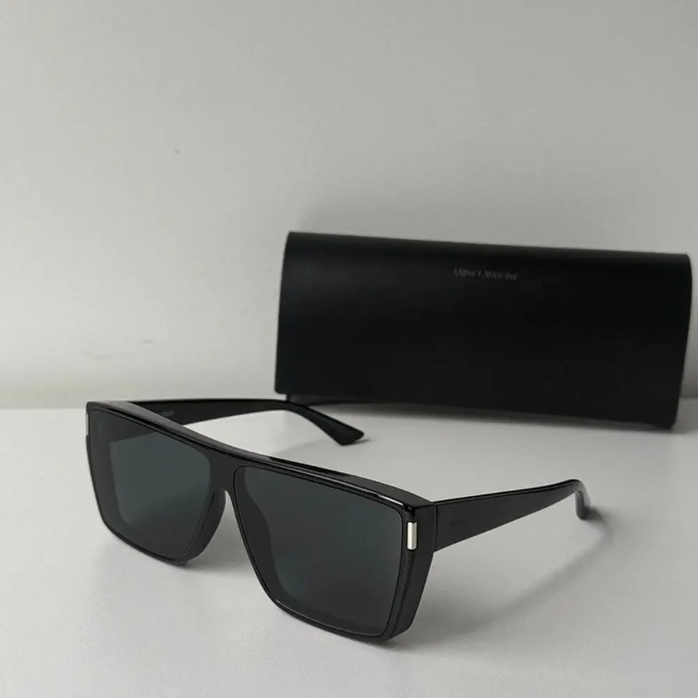 NEW Saint Laurent SL756 Black Flat Top Sunglasses $565